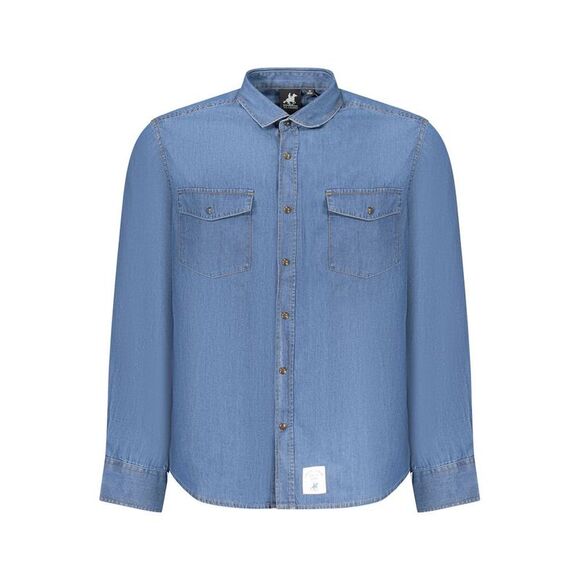 U.S. Grand Blue Cotton Men Men's Shirt